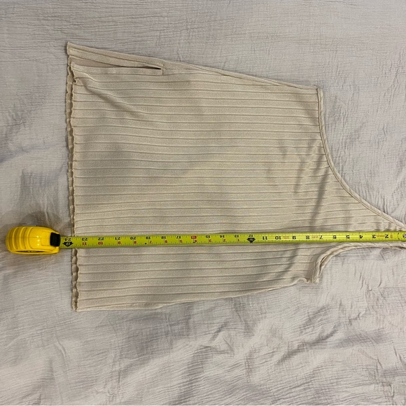 Club Monaco - One Shoulder Rib Top - Cream - Size XS - Picture 3 of 7